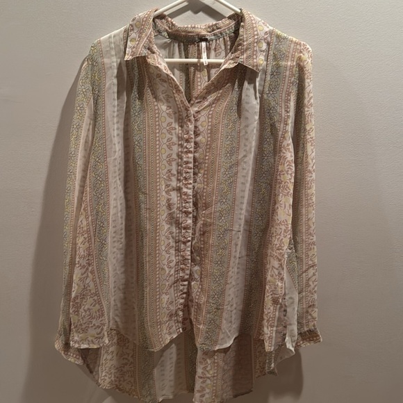 Free People Moonlight Mile sheer button top medium - Picture 3 of 9